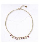 Goldair Gold Chain Heart Necklace - Pink Free