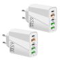 65W 5-PORT USB & Type-c Fast Charging Wall Adapter - 2 Pack
