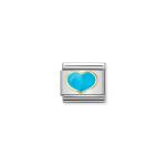 Composable Classic Link Gold With Turquoise Heart