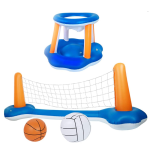 Inflatable Water Volleyball Net With Basketball Floating Hoop HY-156