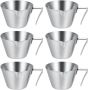 6 Stainless Steel Measuring Cups 304 Metal Shot Glasses For Precise