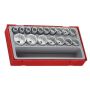 - 1/2 Drive Socket Tray 12 Point 17 Piece - TT1217