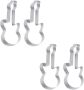 4 Piece Guitar Shaped Stainless Steel Coffee Spoons 12CM Kitchen Utensil