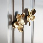 1PC New Chinese Style Zinc Alloy Petal Type Single Hole Cabinet Door Handle For Household Wardrobe Shoe Cabinet Bathroom Cabinet