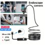 5mm/0.196in Industrial Cameras Endoscope For Android Mobile Phone Camera Pipeline Detection Industrial Automotive Repair Carbon Deposition Visual Repair Air Conditioning 1-10m Cable