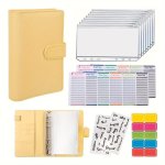 1PC Budget Binder Cash Envelopes For Budgeting Money Organizer For Cash Money Envelopes For Cash Faux Leather A6 Budget Binder W