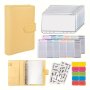 1PC Budget Binder Cash Envelopes For Budgeting Money Organizer For Cash Money Envelopes For Cash Faux Leather A6 Budget Binder With Zipper Envelopes