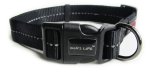 Dog's Life - Reflective Supersoft Webbing Dog Collar - Black Large