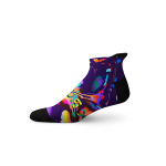 Colour Spill Dark Tab Socks - Medium