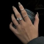 4PCS Chic Butterfly Twist Ring Set For Women - Elegant & Trendy Alloy Fashion Statement Rings
