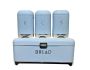 Bread Bin With 3-PIECE Canister - Blue