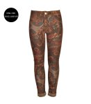 Pattern Print Reversible Pants - Brown XXL