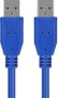 Superspeed USB Male To Male Cable USB 3.0 Blue