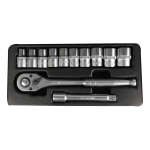 Socket Set 1 2" Metal Case 12PC
