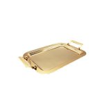 18-10 Stainless Steel Small Gold Tray With Gold Handle SGN2108