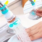 Bohemian Style Kitchen Faucet Extender & Water Purifier - Easy Install No Power Needed Plastic Valve Core