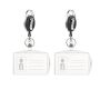 2PCS Retractable Badge Reel With Clear Id Card Holder