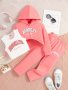 3pcs BROOKLYN Print Outfits Girls Hoodies + Tank Top + Jogger Pants Set Sports Spring Fall