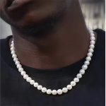 1PC Trendy And Versatile Artificial Pearl Necklace For Men