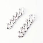 Bold Silver Chain Earrings - Silver