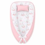 Long Eared White Bunny Patchwork Baby Nest Pod Newborn Lounger