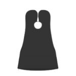 Beard Cape Blk W Suction Plugs