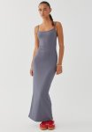 Riley Low Back Maxi Dress - Iron Grey