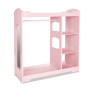 - Wooden Kids Wardrobe And Dress Up Storage Unit With Mirror