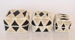 Medium Shells & Beads Black & White Box – 12X15X15CM