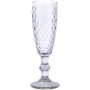 Crystal Vintage Clear Champagne Glasses - Set Of 6 -transparent