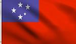 Dmse Samoa National Flag 3FT X 5FT - Fade-resistant Outdoor & Indoor Flag - Quad-stitched Fly End & Heavy-duty Brass Grommets 3F