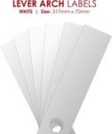 Lever Arch Labels White 12& 39 S