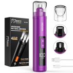Dog Nail Grinder Upgraded - Professional 3-SPEED Super Quiet And Low Vibration Electric Pet Nail Grinder With 4 LED Lights - Pai