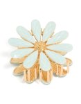 Goldair Gold Blue Daisy Flower Claw Hair Clip