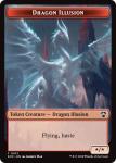 Dragon Illusion Elemental 0002 Double-sided Token Secrets Of Strixhaven Commander Tokens - Damaged Foil