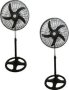 Condere 18 Stand Fan FS45Z20 - Set Of Two Black