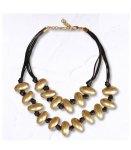 Multi Rope Chunky Oval Necklace - Gold Free