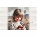 Bolster Cushion Girl With Sparrow Matt 6:26
