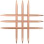 6PCS Retractable Metal Ballpoint Pens Rose Gold Set Business Writing Pens