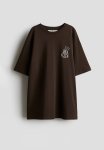 Cotton Jersey T-Shirt - Brown howdy