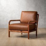 Vrede Leather Armchair Blackwood