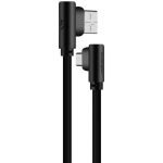 Volkano Slim Series Flat Pvc 90DEG Micro USB Cable 1.2M Black