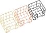 3PCS Organizer Rose Gold Note Box Office Supplies Mesh Desk Organizer