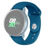 For Samsung Galaxy Watch ACTIVE2 Bluetooth Version 40MM Smart Watch Solid Color Silicone Watch Band Size:s Cyan