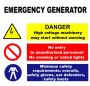 Emergency Generator 29X29CM Sign