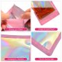 Holographic Gift Travel Jewelry Multi-purpose Food Storage Bag - 7 X10 Cm - Pink - 200