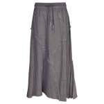 Overdyed Raw Edge Patch Skirt - Charcoal Free