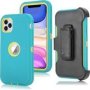 Tuff-Luv Armour Tuff Rugged Case For Iphone 11 Pro Turquoise/yellow M1409