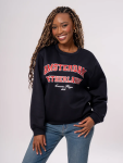 Graphic Crew Neck Sweatshirt - M Navy