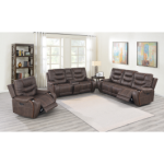Winston 3 Piece Reclining Lounge Suite Brown